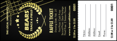 Track and Field Black and Gold Raffle Ticket