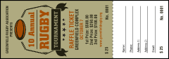 Rugby Tournament Raffle Ticket