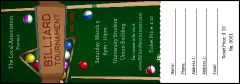 Billiard Tournament Raffle Ticket