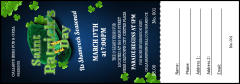 St. Patrick Day Shamrock Season Raffle Ticket