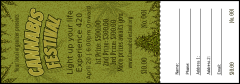 Cannabis Festival Raffle Ticket
