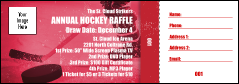 Hockey Fundraiser Red Raffle Ticket