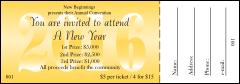 Year Gold Raffle Ticket
