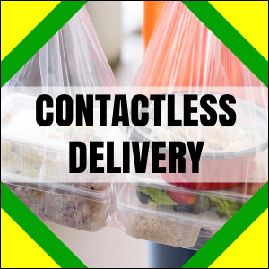 2" x 2" Food Delivery Sticker Small