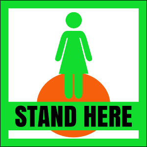 Social Distance Stand Here Sticker2