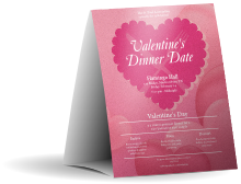 Valentine's Dinner Date  Table Tent