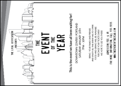 All Purpose Skyline Black and White Postcard