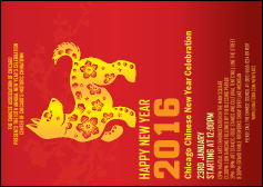 Chinese New Year Dog Postcard