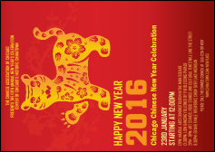 Chinese New Year Tiger Postcard