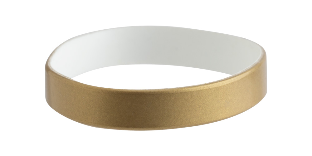 Gold Silicone Wristband (White Core)