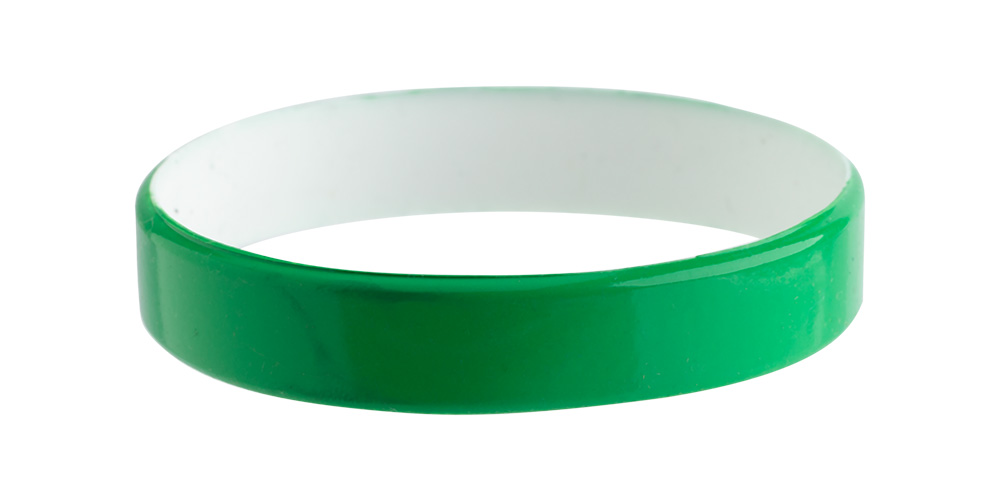 Green Silicone Wristband (White Core)