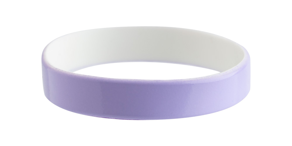 Lavender Silicone Wristband (White Core)