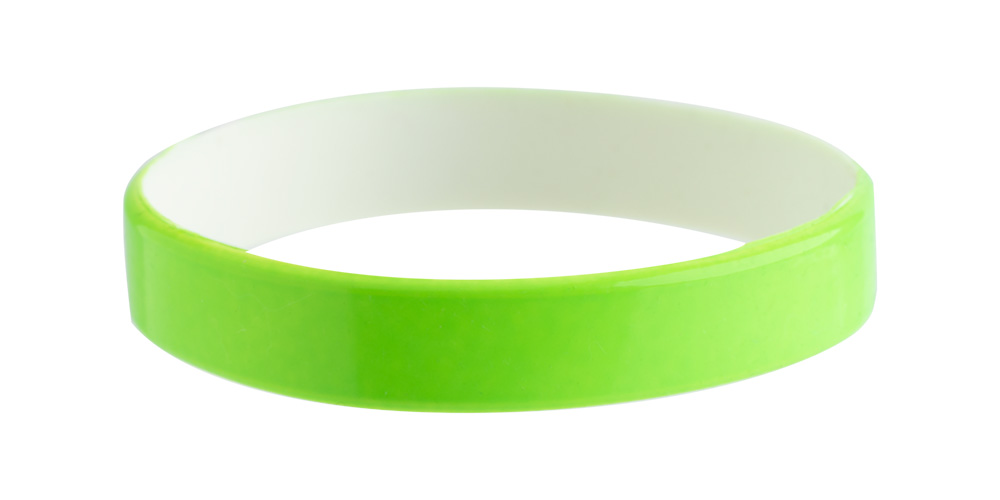 Lime Silicone Wristband (White Core)