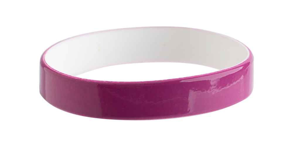 Magenta Silicone Wristband (White Core)
