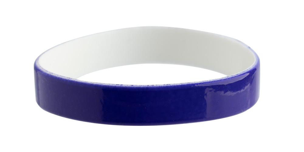 Purple Silicone Wristband (White Core)