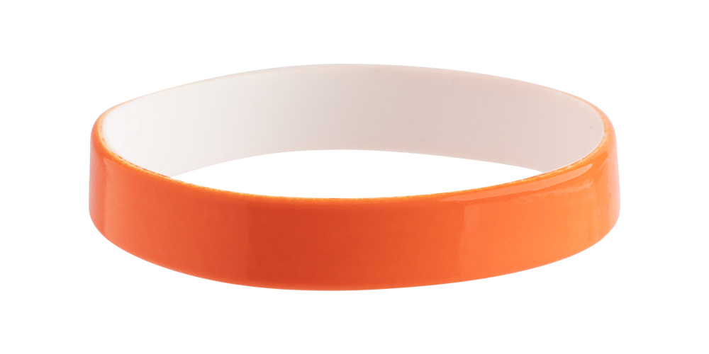Orange Silicone Wristband (White Core)