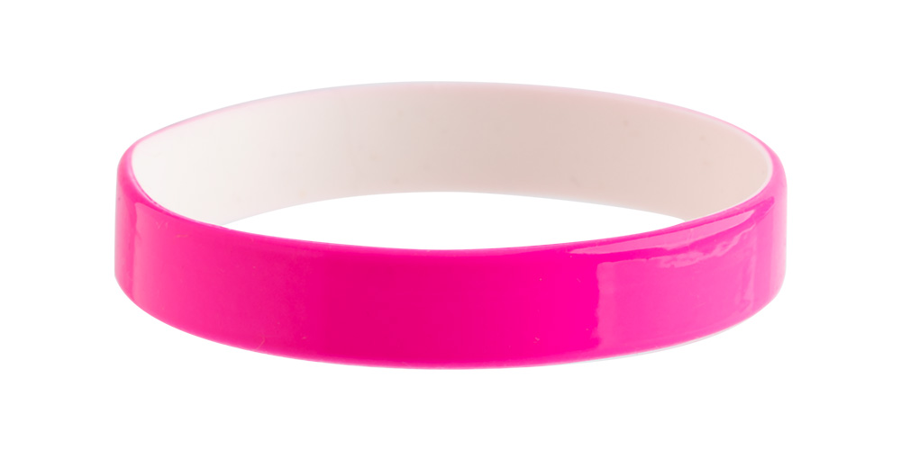 Pink Silicone Wristband (White Core)