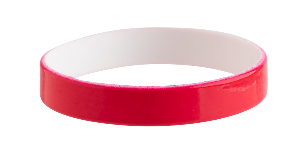 Red Silicone Wristband (White Core)