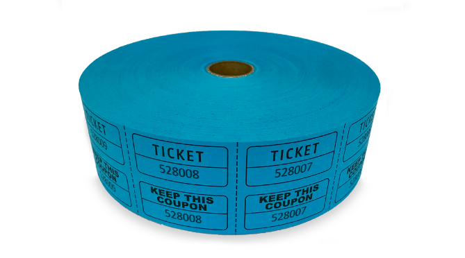 Double Roll Tickets Blue