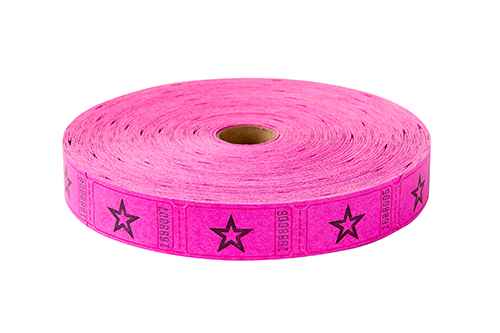 Single Roll Tickets Pink Star