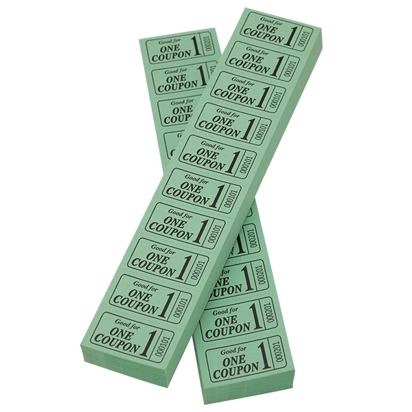2" Sheet Tickets Green (pack of 100)