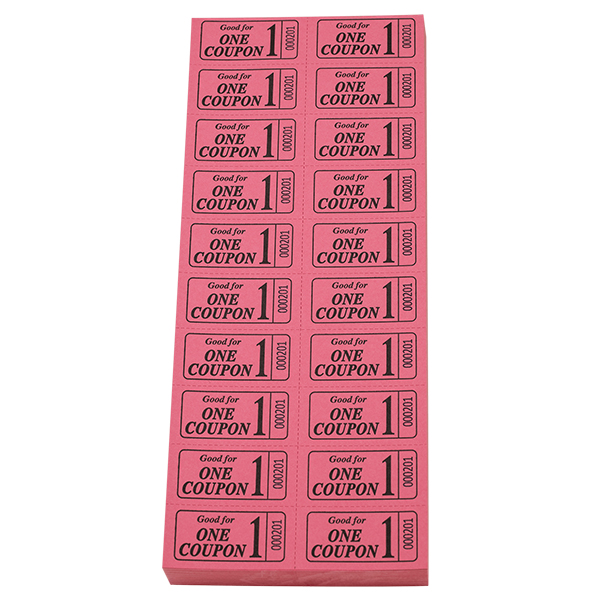 4" Sheet Tickets Pink (pack of 100)