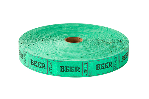 Single Roll Tickets Green Beer