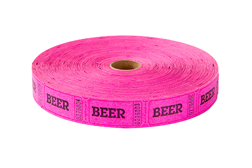 Single Roll Tickets Pink Beer