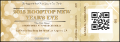 Gold Glitter Event Ticket
