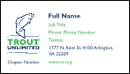 TU Business Card With Chapter Number