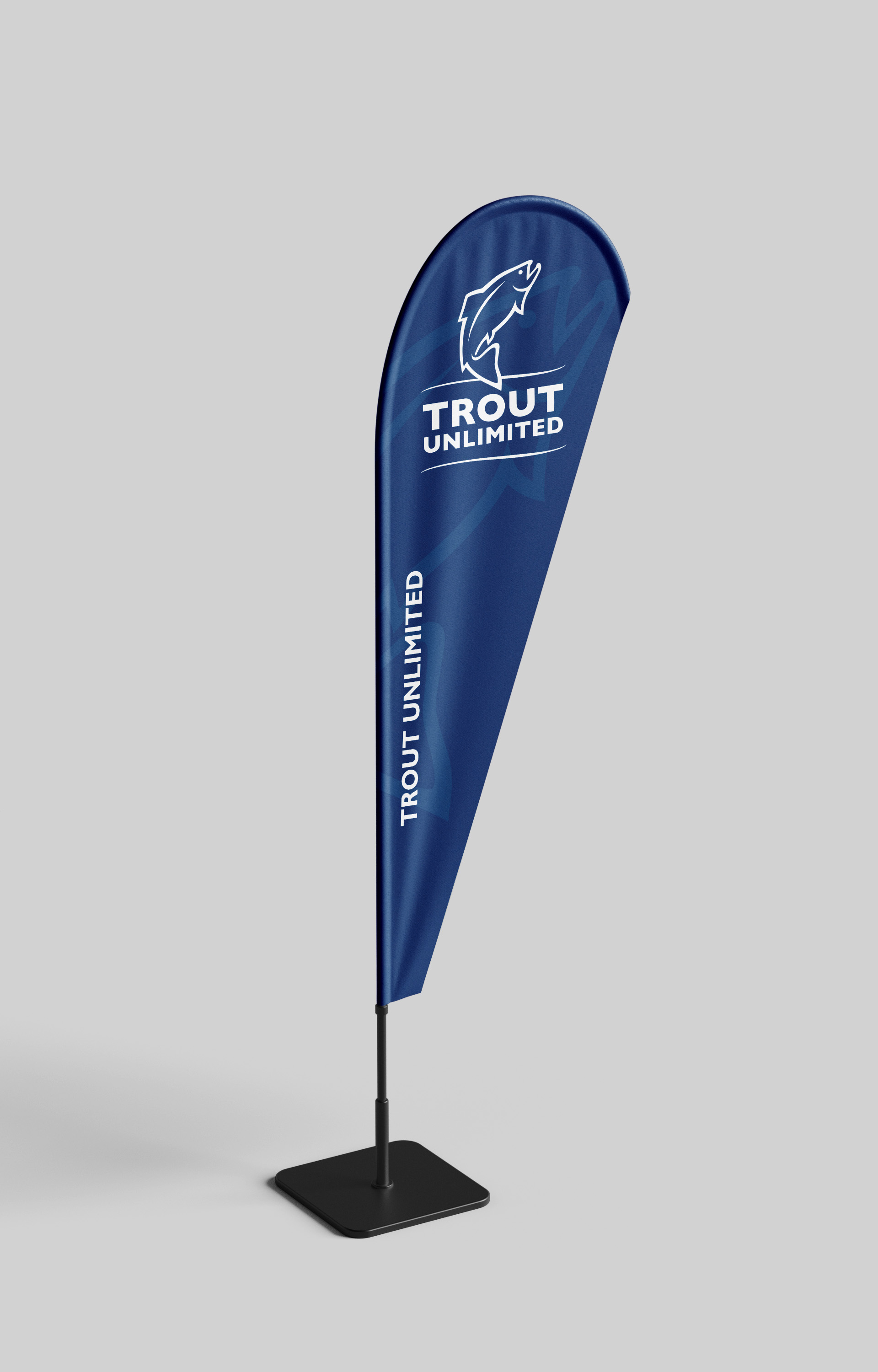 Teardrop Banner Double Sided Blue