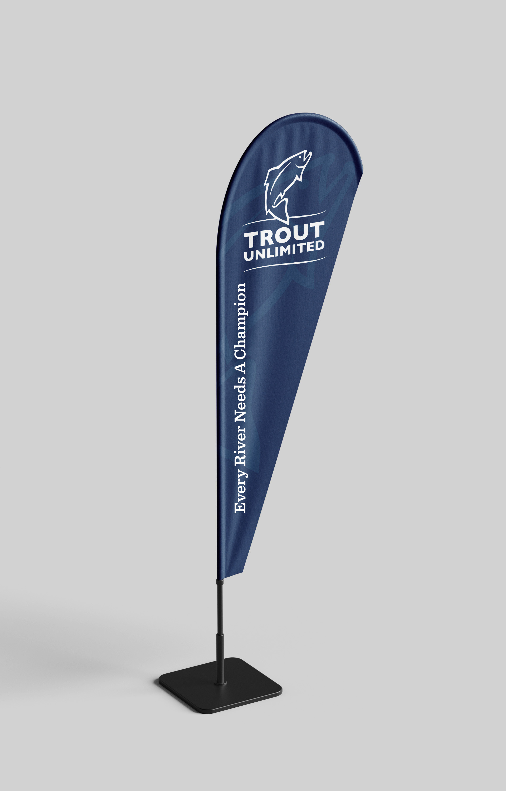 Teardrop Banner Double Sided Blue