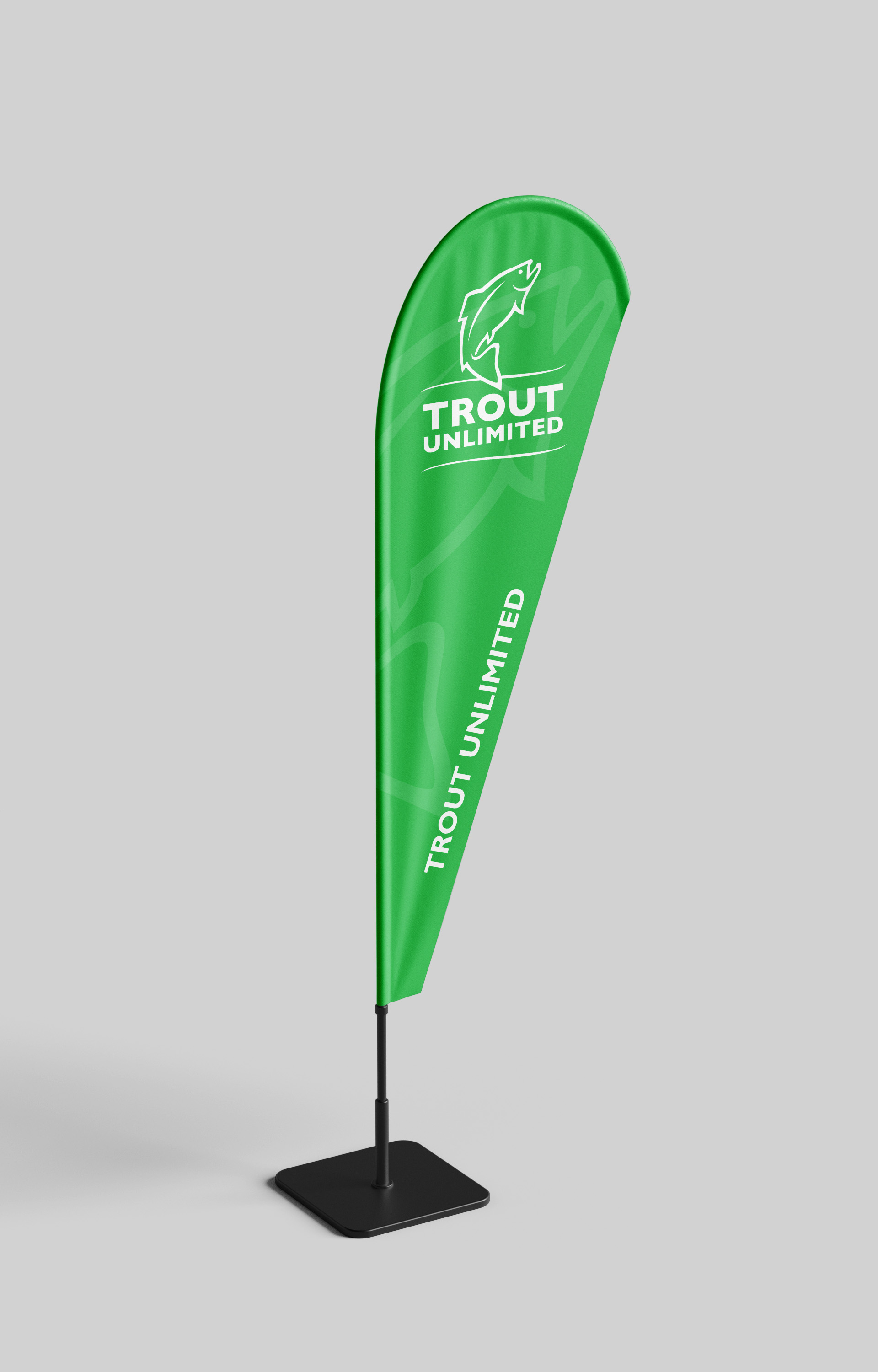 Teardrop Banner Double Sided Green