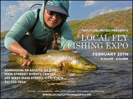 TU Woman Releasing Trout Flyer