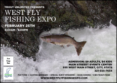 TU Steelhead Trout Postcard (with image upload)