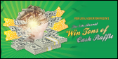Cash Raffle Green Twitter Ad