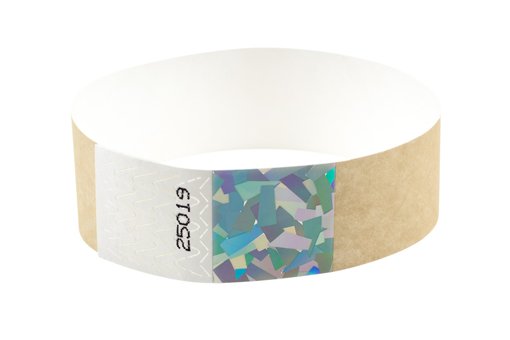 Gold Hologram Tyvek Wristband