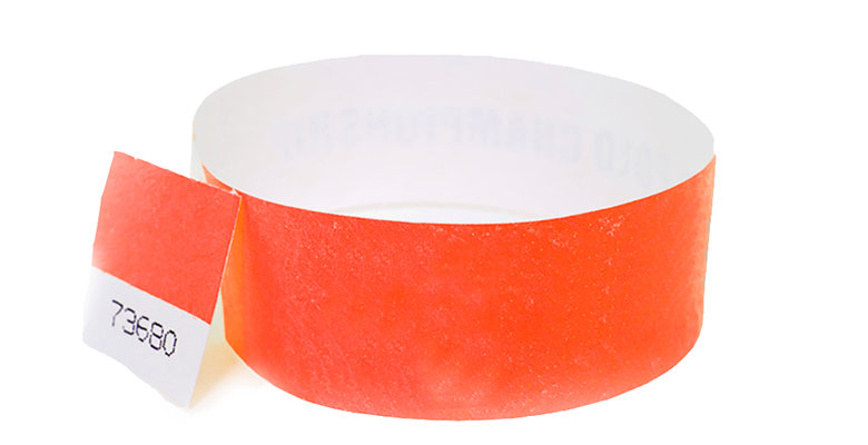 thumbnail image 2 of 100 Red Tyvek Wristbands For Events - Personalised Entry Party Tickets Custom Print - Kyisa 19mm Wristbands 2 of 6