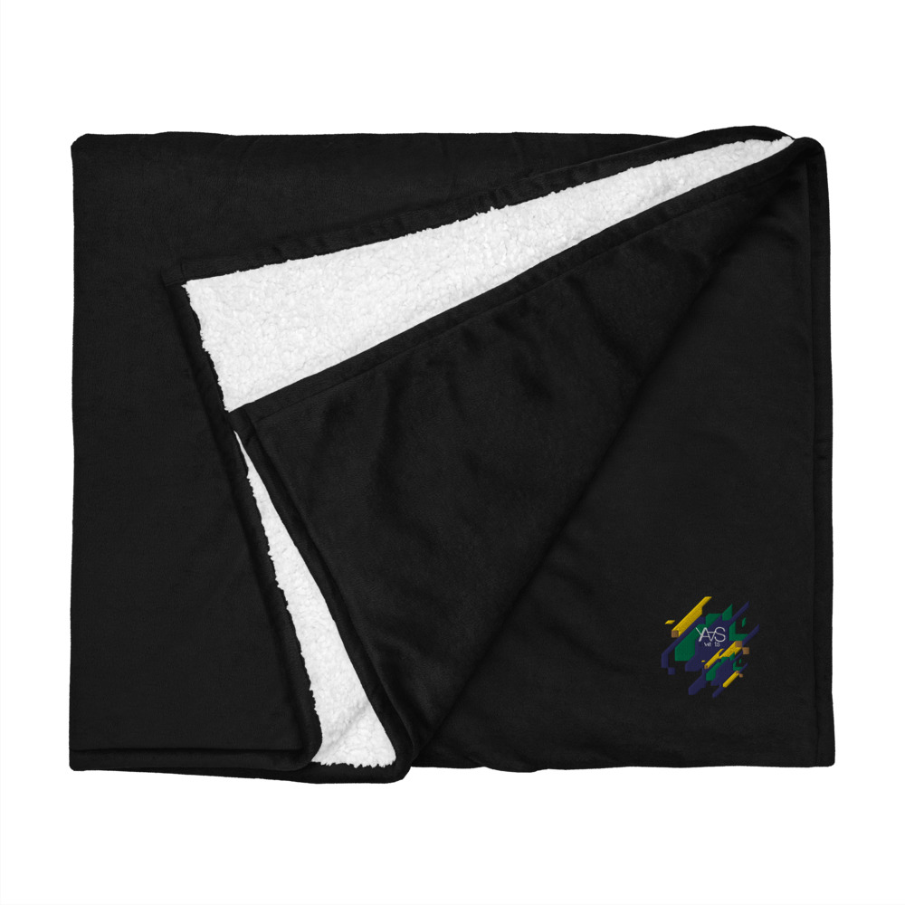 YAAS Embroidered Premium Sherpa Blanket